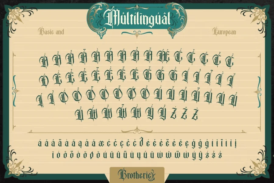 brotheric Font Family preview 11