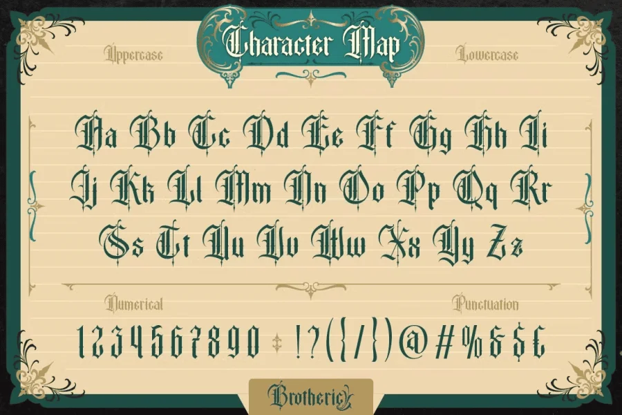 brotheric Font Family preview 2