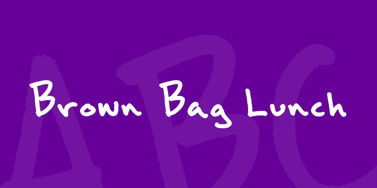 Brown Bag Lunch Font