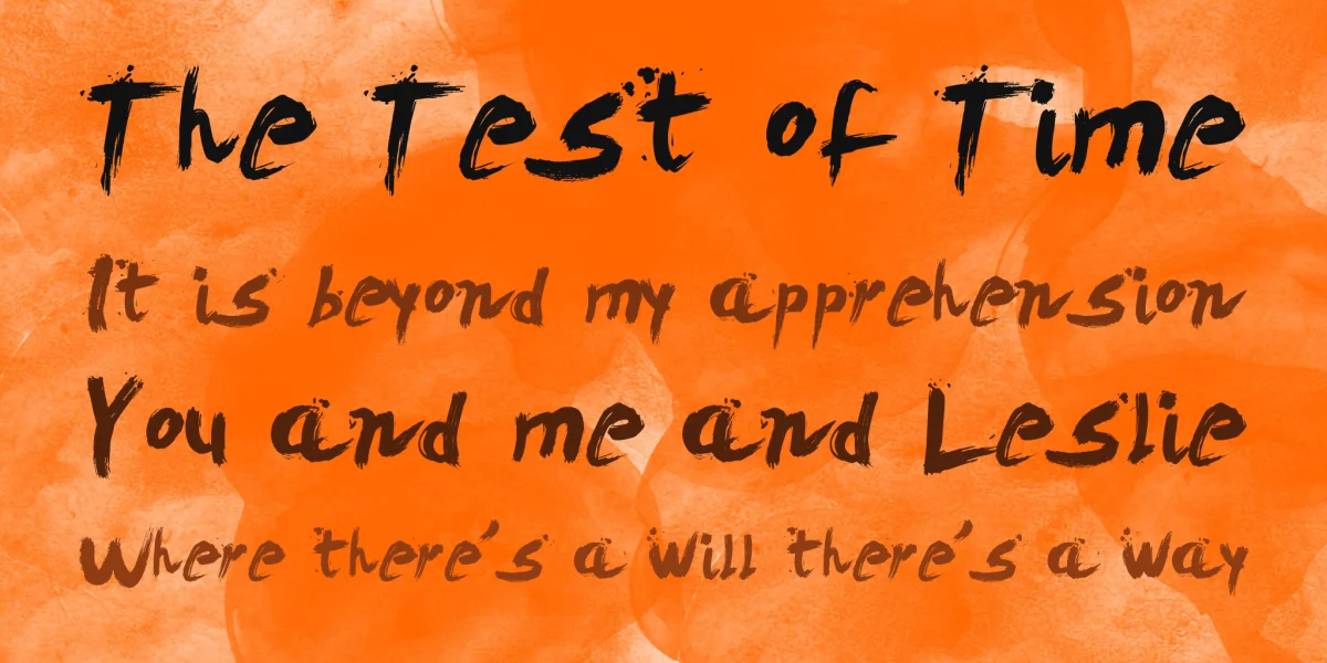 Brush Font preview 2