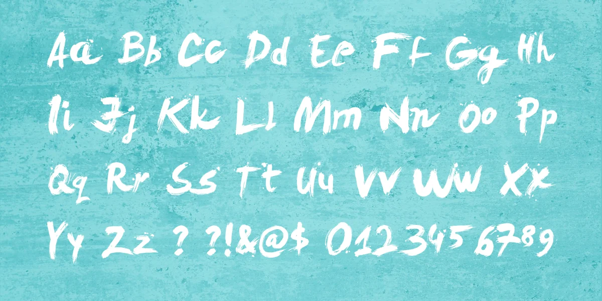 Brush Font preview 4
