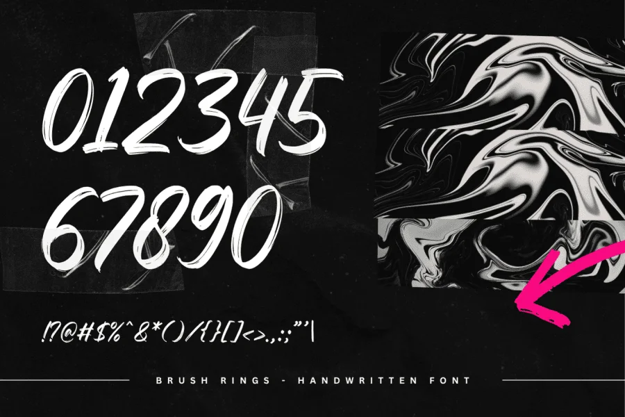 Brush Rings Demo Font preview 5