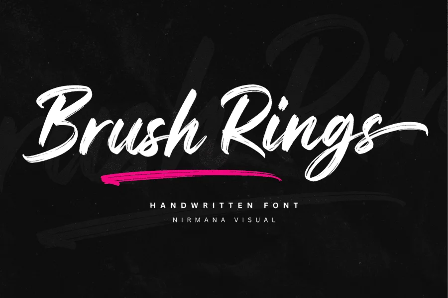 Brush Rings Demo Font preview 7