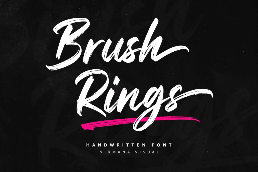 Brush Rings Demo Font preview 9