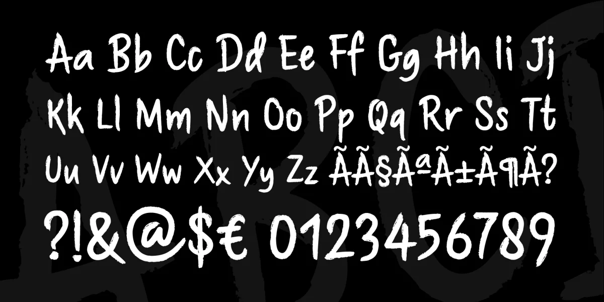 Brushaff Font preview 5