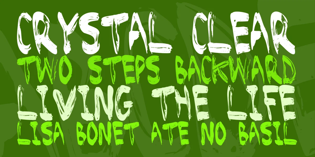 Brushed Font preview 2