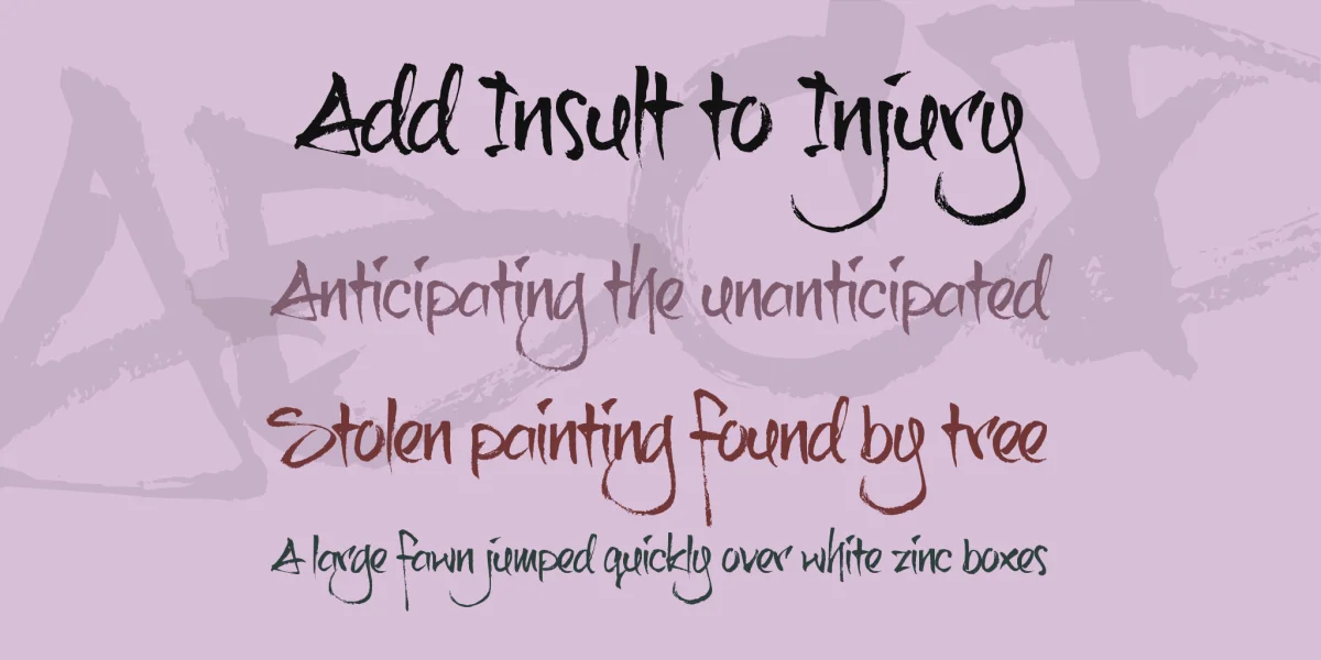 brushTip-C Font preview 2