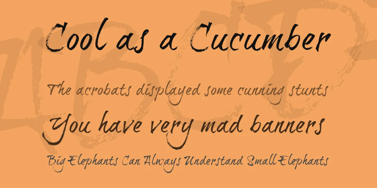 brushtipTravis Font preview 2