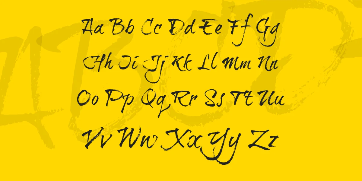 brushtipTravis Font preview 4