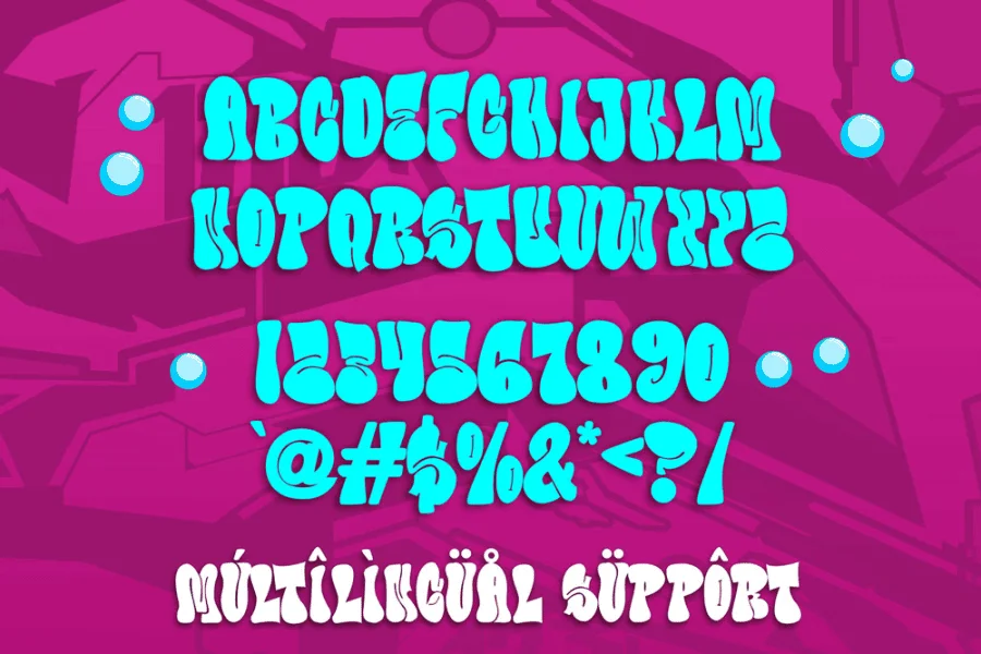 Bubble Horns Font preview 5