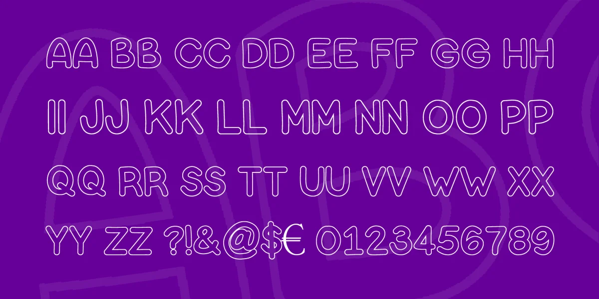 Bubble Letters Font preview 2