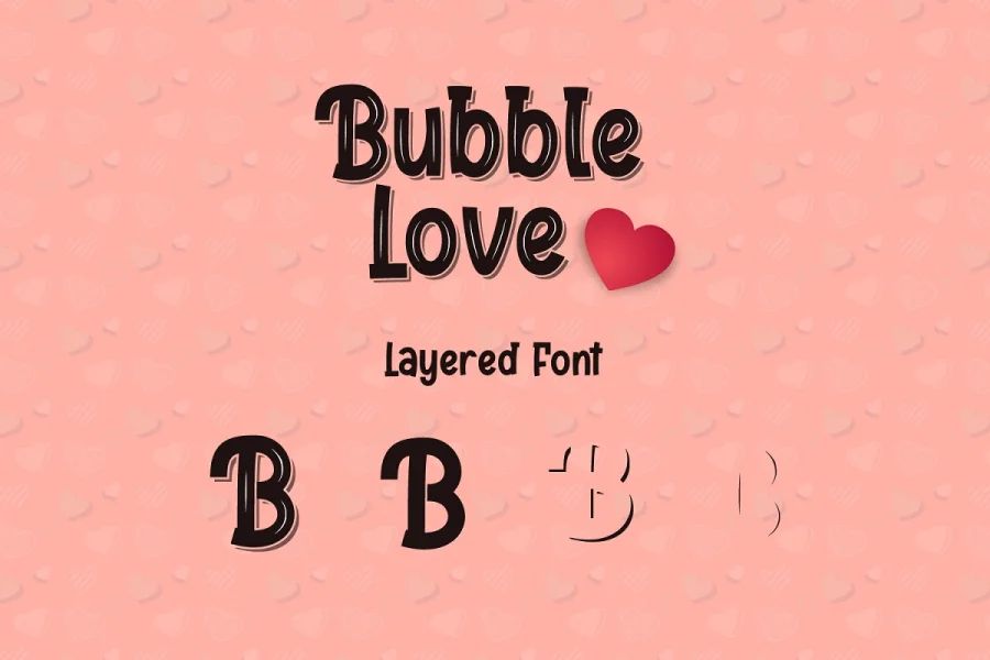 Bubble Love Font preview 2