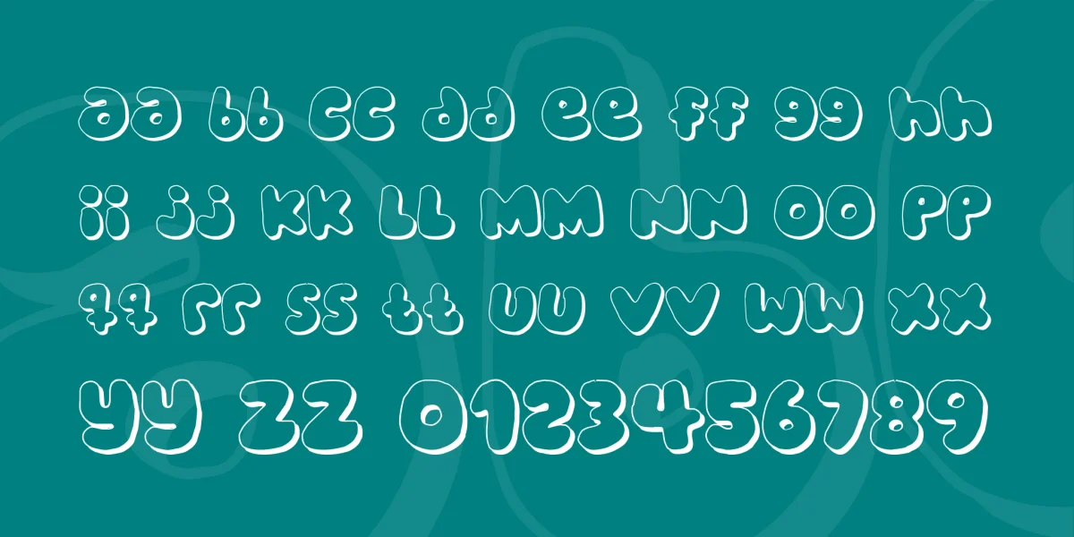 bubblegums Font preview 2