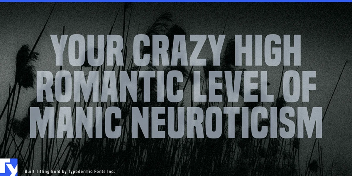Built Titling Font Family preview 2