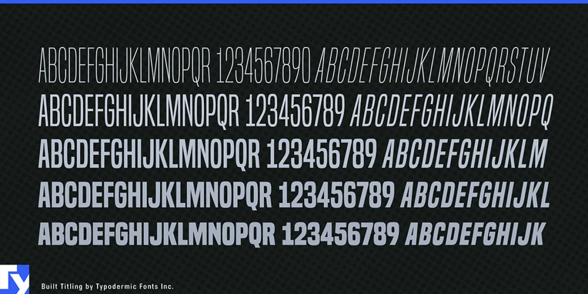 Built Titling Font Family preview 6