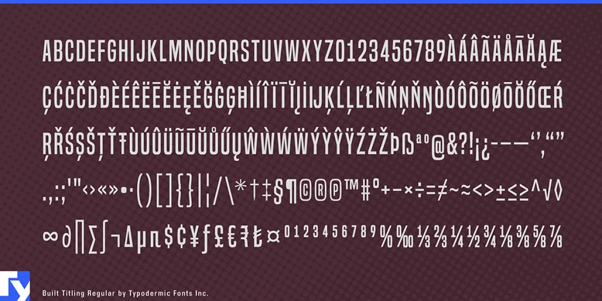 Built Titling Font Family preview 7