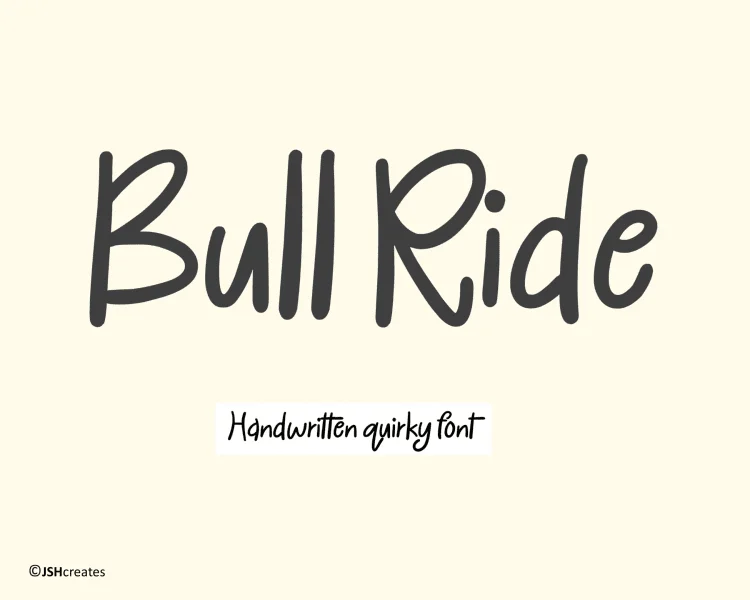 Bull Ride Font preview 2