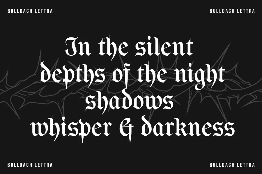 Bulldach Lettra Font preview 2