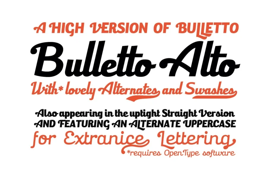 Bulletto Killa¬ Font preview 2