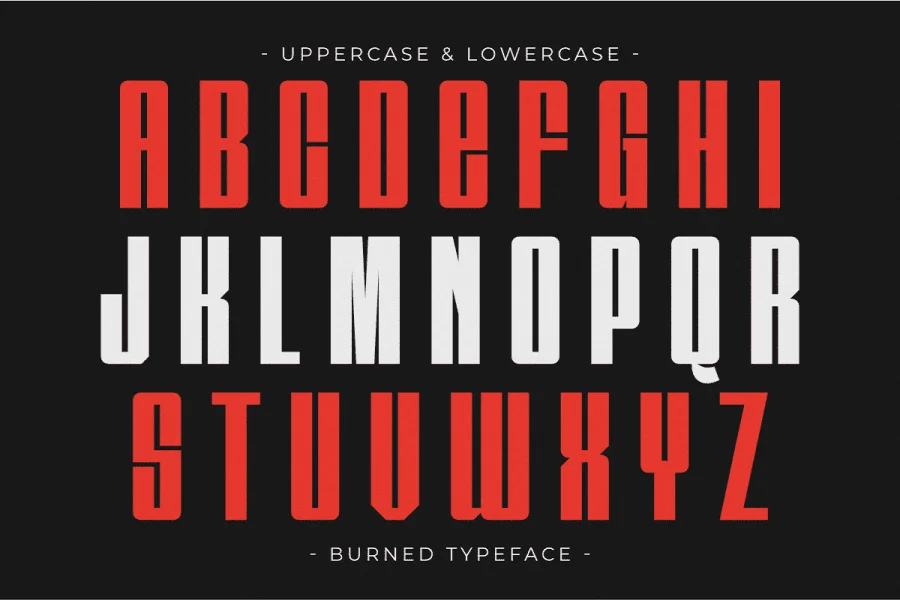 Burned Font preview 5