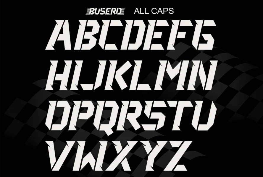 BUSERO Font preview 8