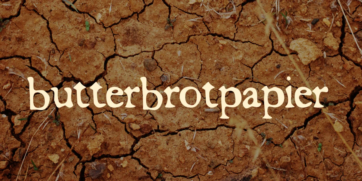 butterbrotpapier Font