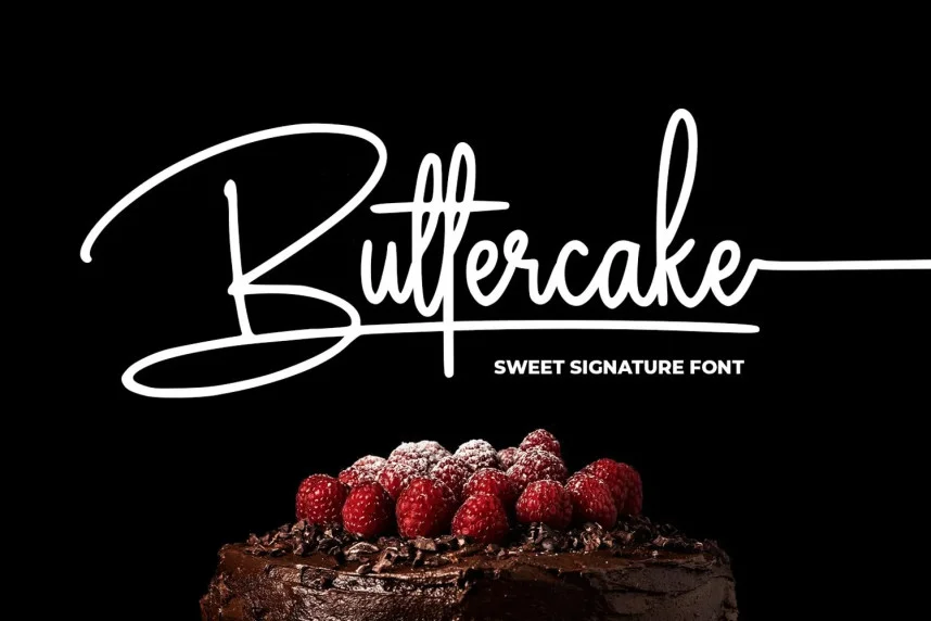 Buttercake Signature Font