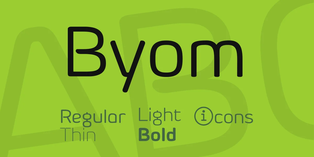 Byom Font Family preview 7