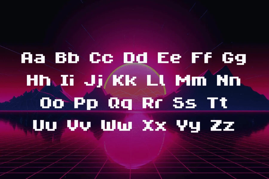 ByteBounce Font preview 3