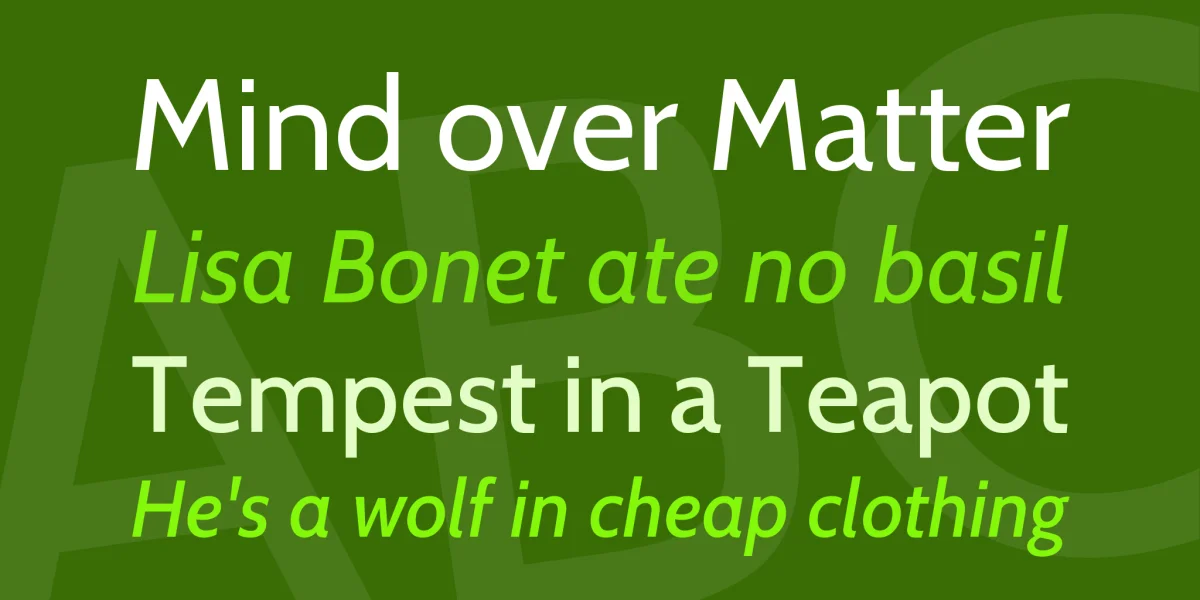 Cabin Font Family preview 2