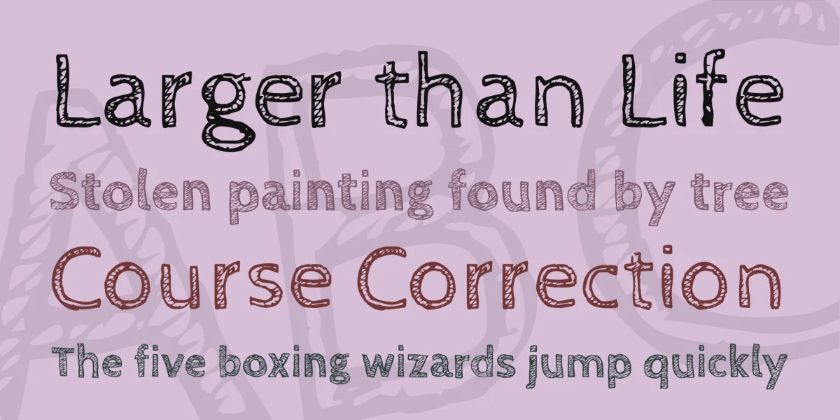 Cabin Sketch Font Family preview 2