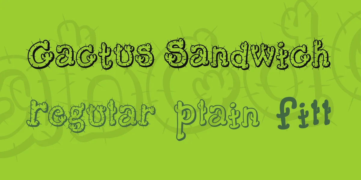 Cactus Sandwich Font Family