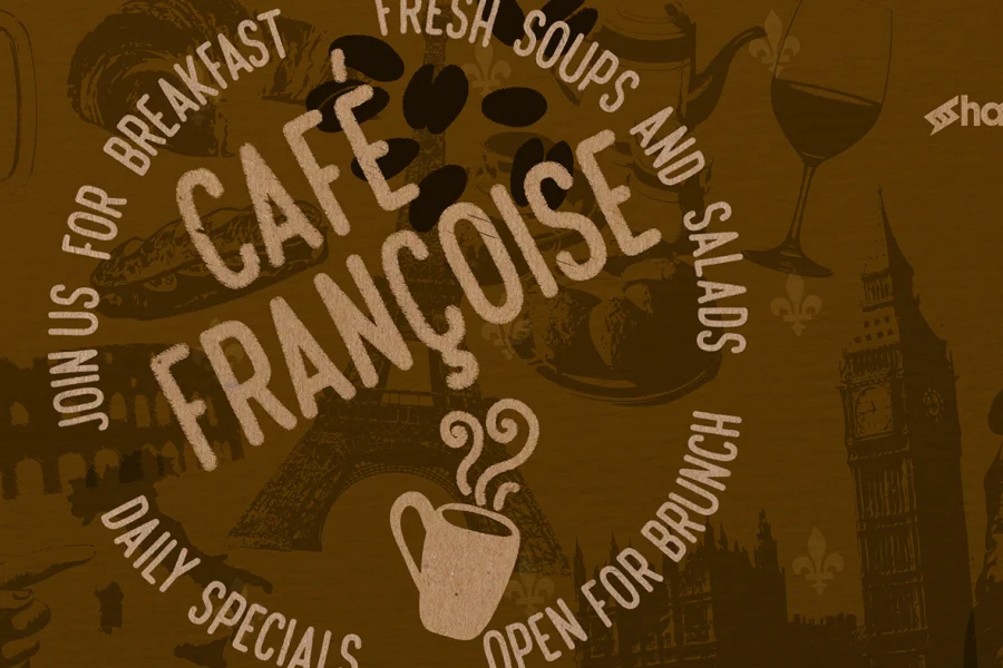 Cafe Francoise Font preview 2