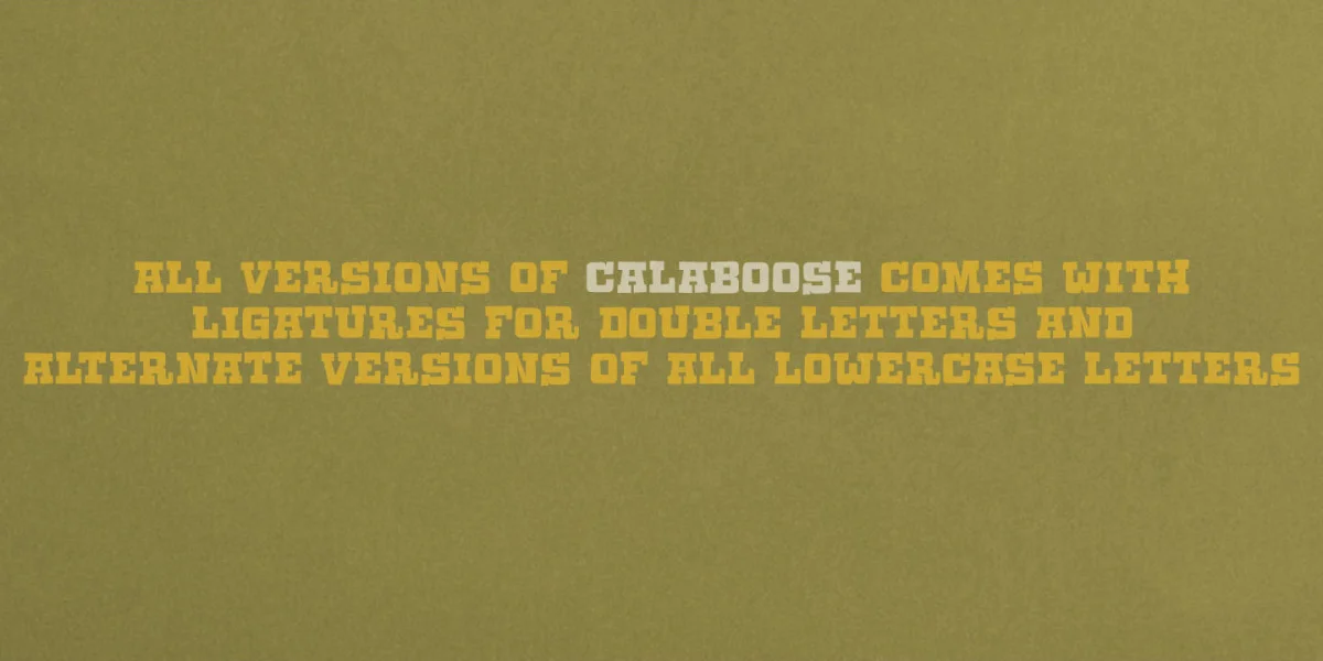 Calaboose DEMO Font preview 3
