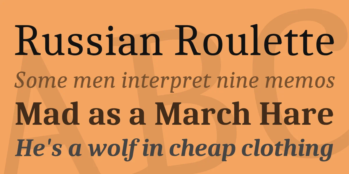 Caladea Font Family preview 2