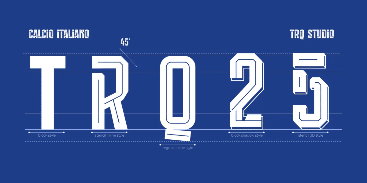 Calcio Italiano Font Family preview 5