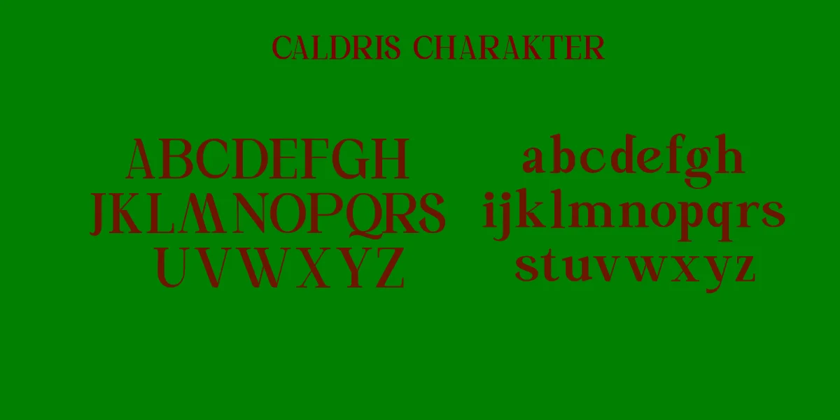 CALDRIS Font preview 7