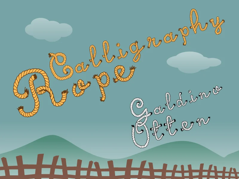 Calligraphy Rope Font