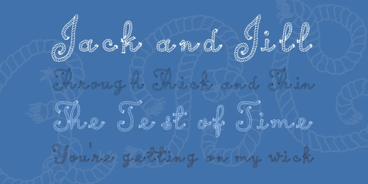 Calligraphy Rope Font preview 2