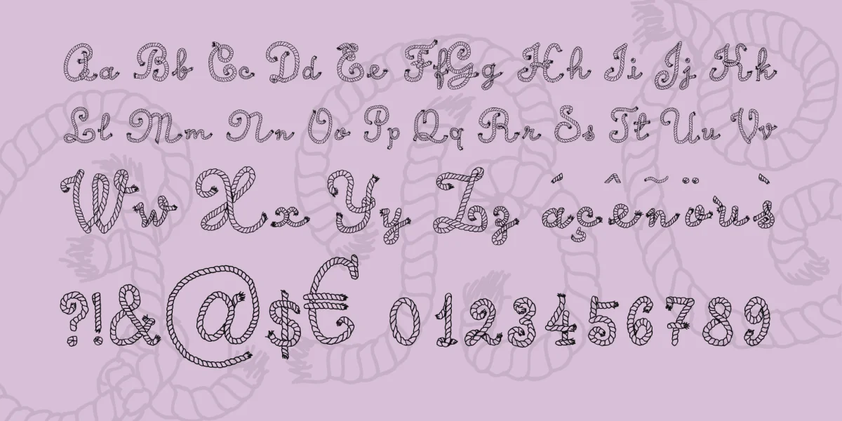 Calligraphy Rope Font preview 3
