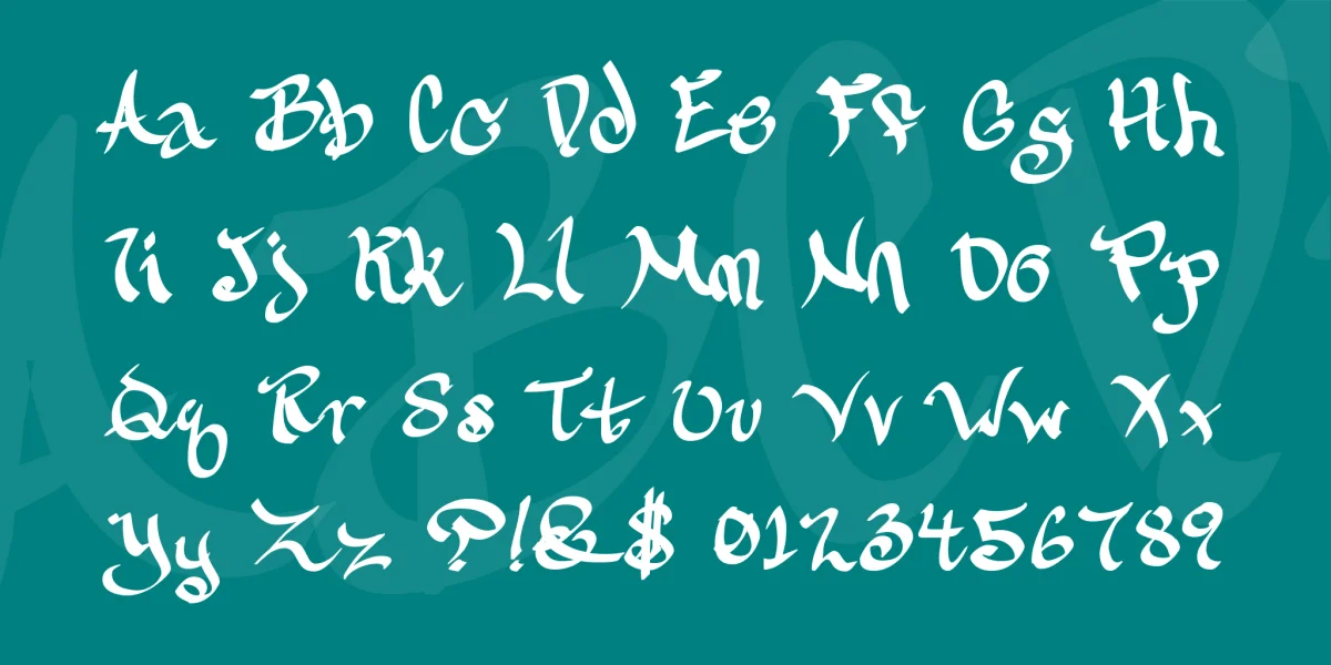 CalliGravity Font preview 4
