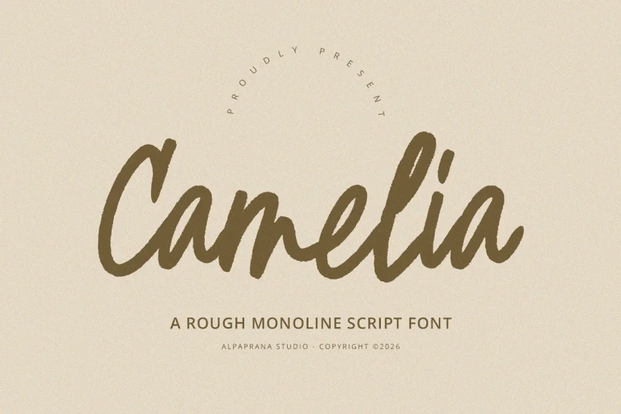 Camelia Free Font preview 2