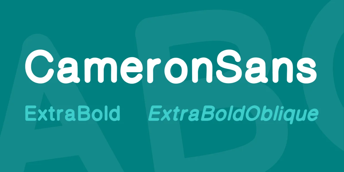 CameronSans Font Family preview 2