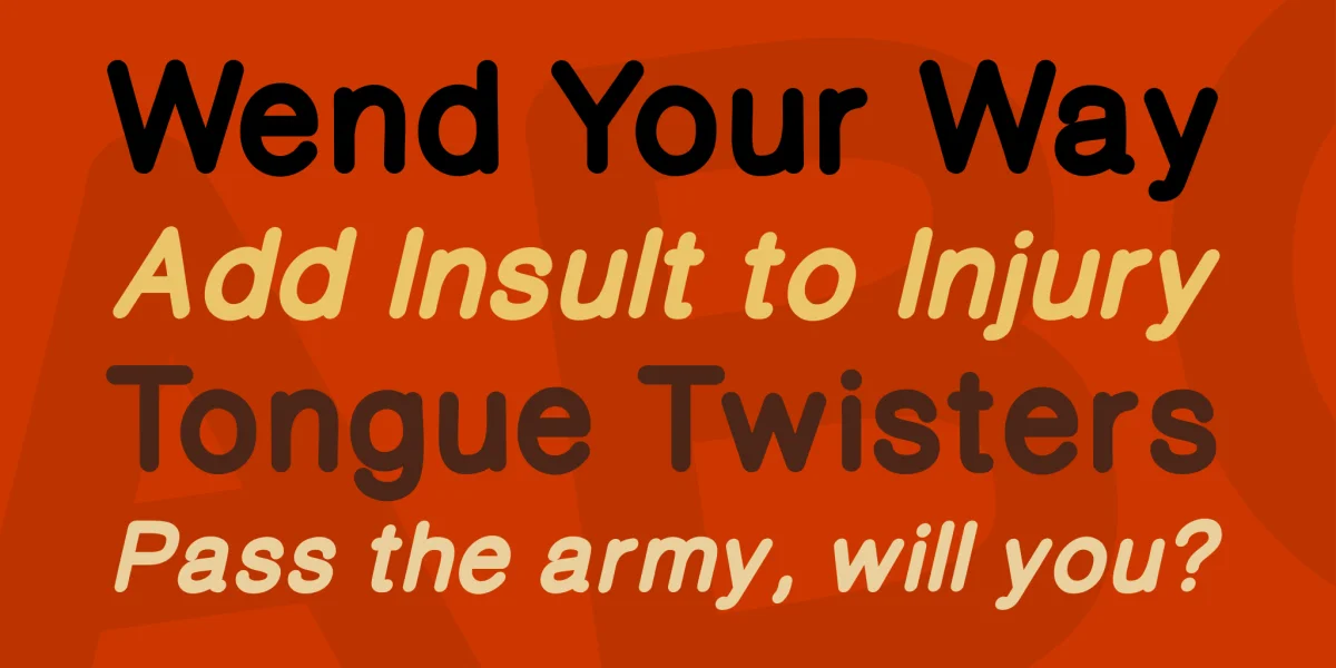 CameronSans Font Family preview 3