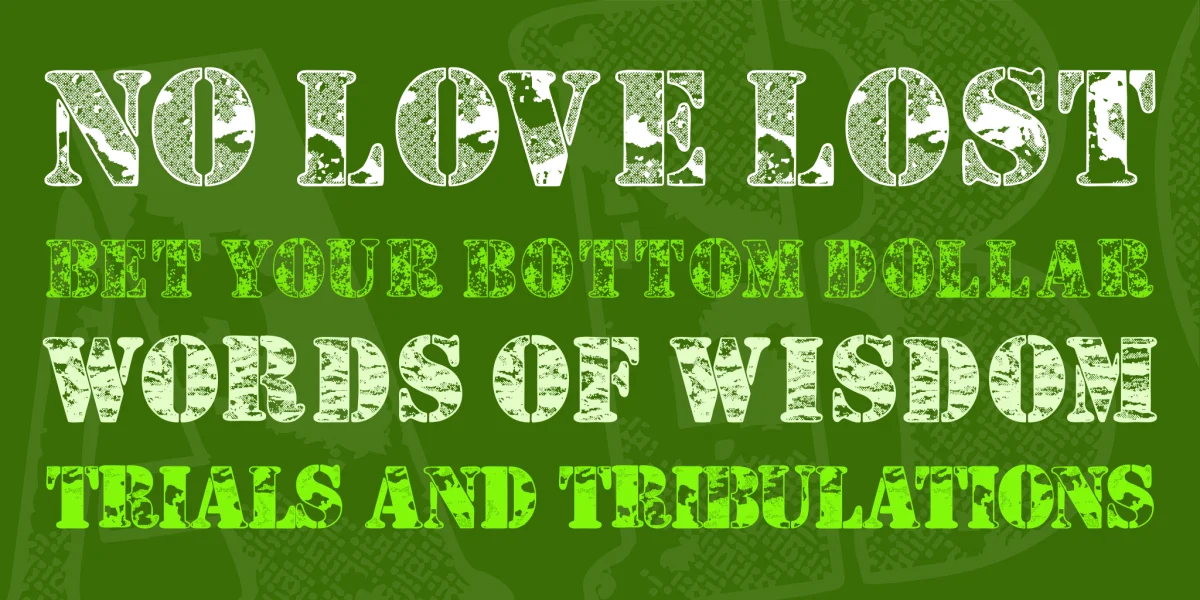 Camouflage Font Family preview 2