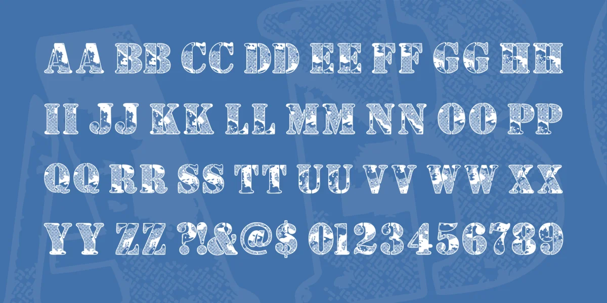 Camouflage Font Family preview 3