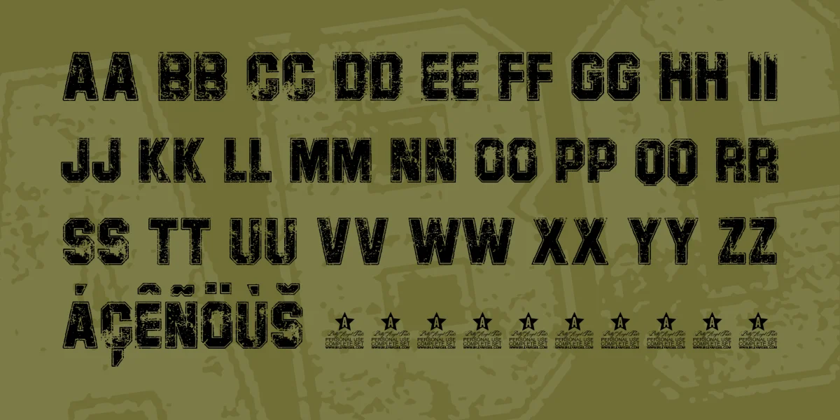 CAMPUS PERSONAL USE Font preview 3