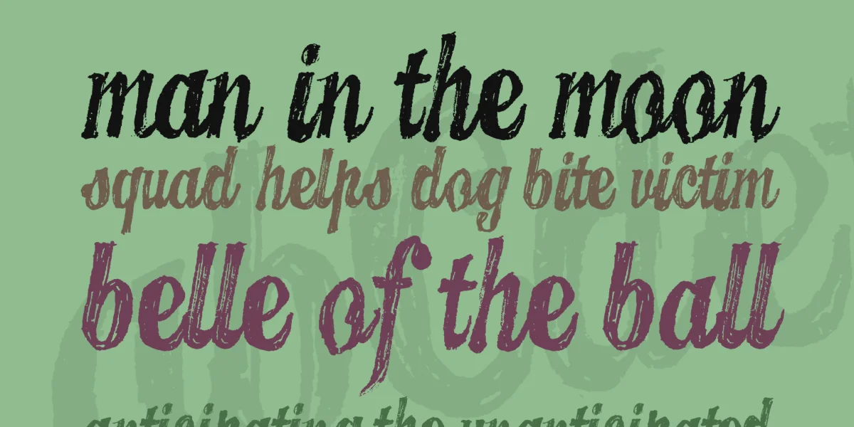 CANDY INC. Font preview 2