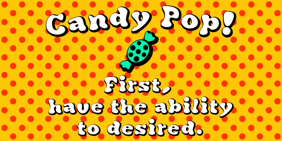 Candy Pop! Font preview 2