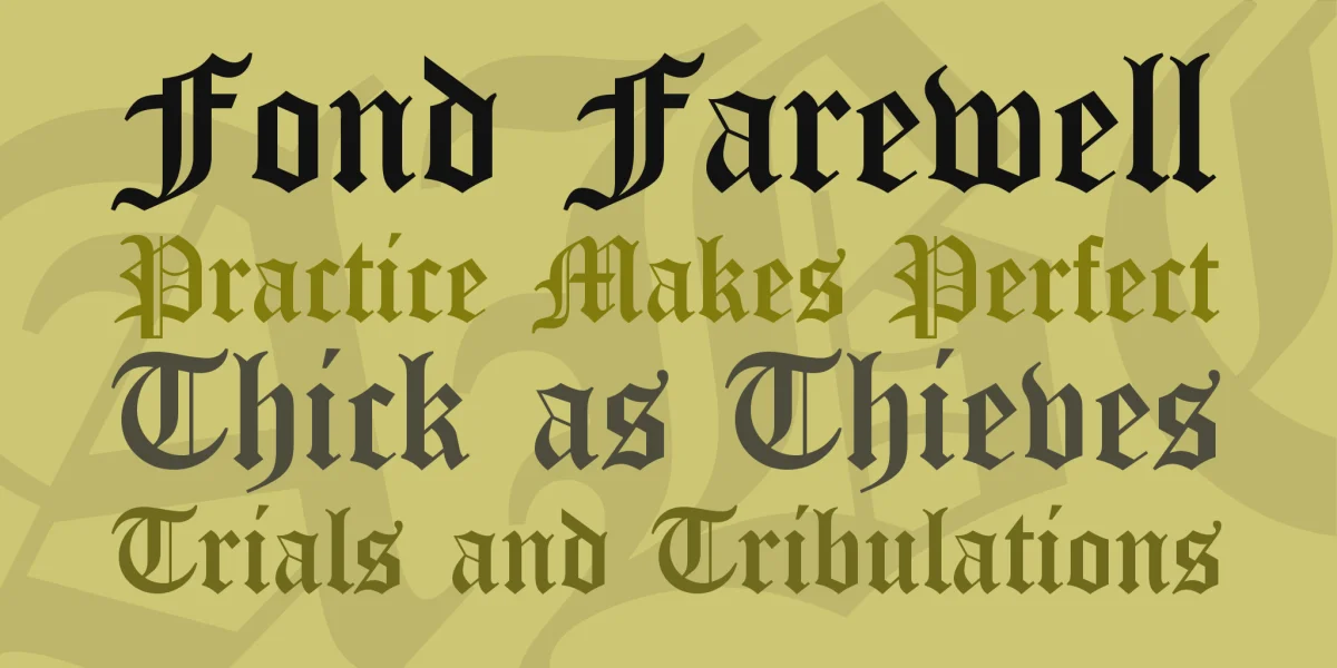 Canterbury Font preview 2